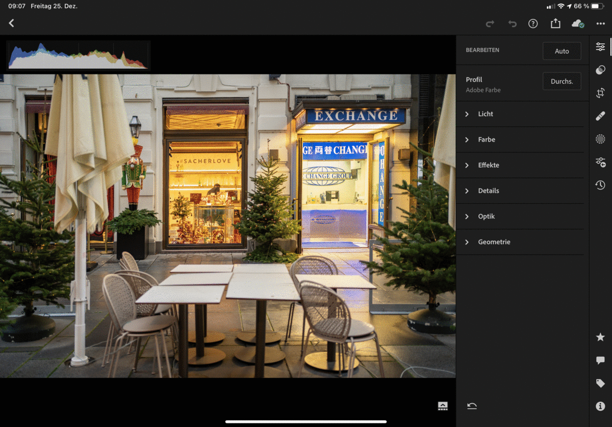 Adobe Lightroom on iPad Pro