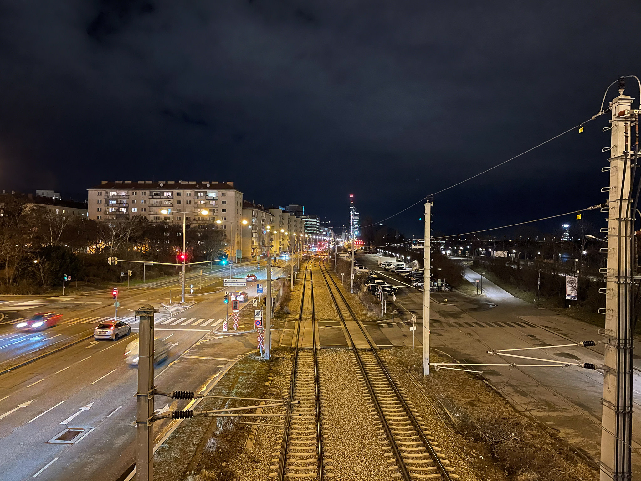 Evening walk along the Danube in Vienna