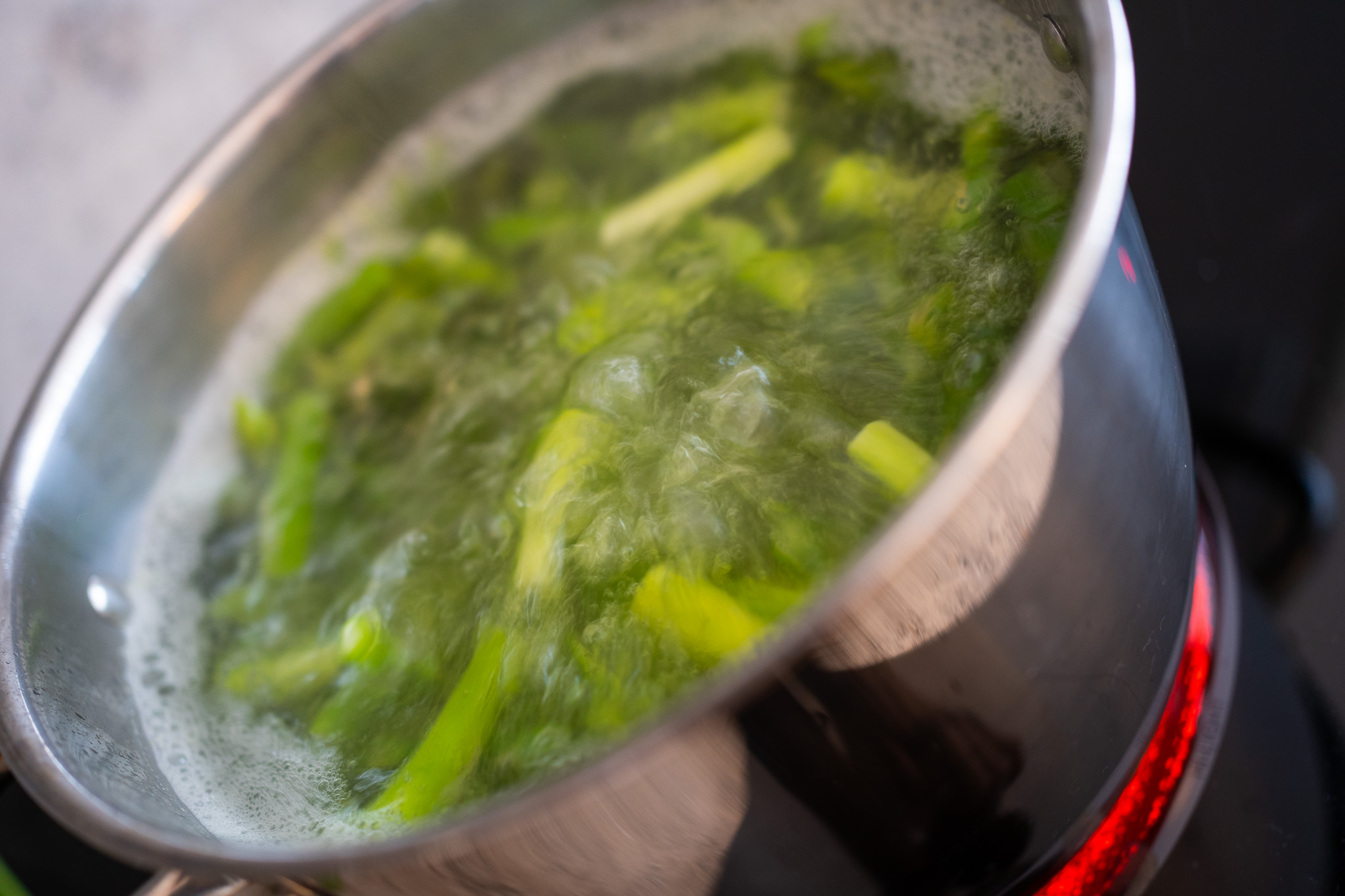 Asparagus Risotto Cooking