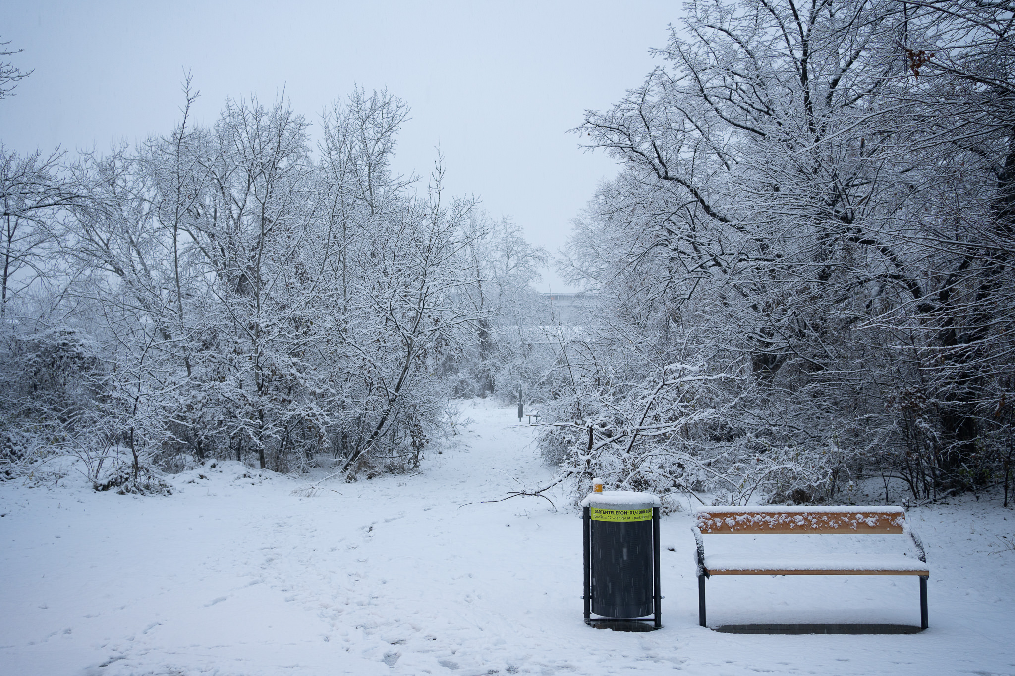 "Grätzl im Wandel" - Freie Mitte covered in Snow