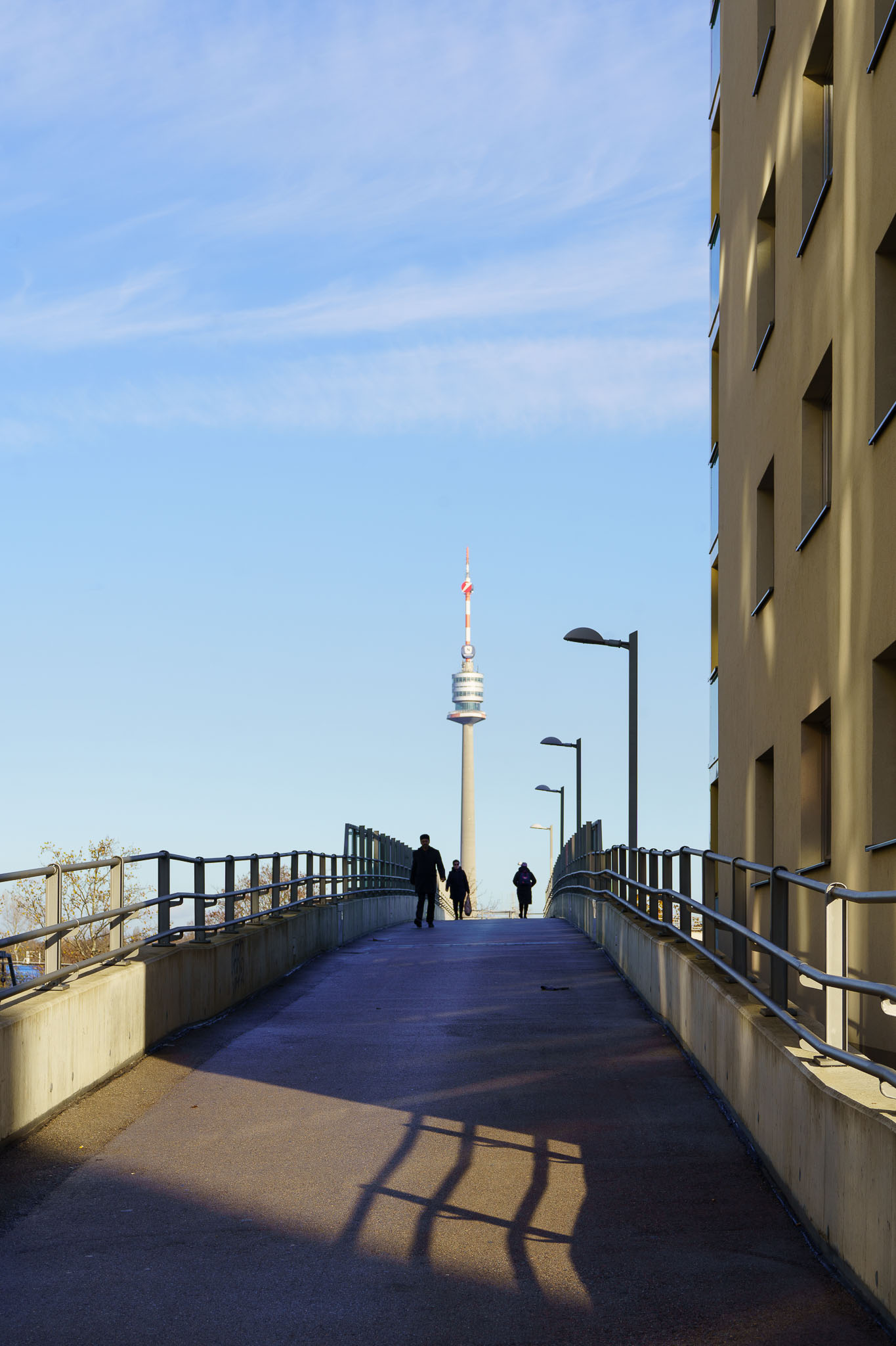 Donauinsel Vienna in autumn sun